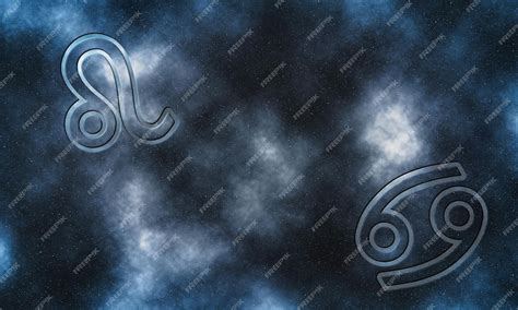 Premium Photo | Leo and cancer compatibility horoscope symbols