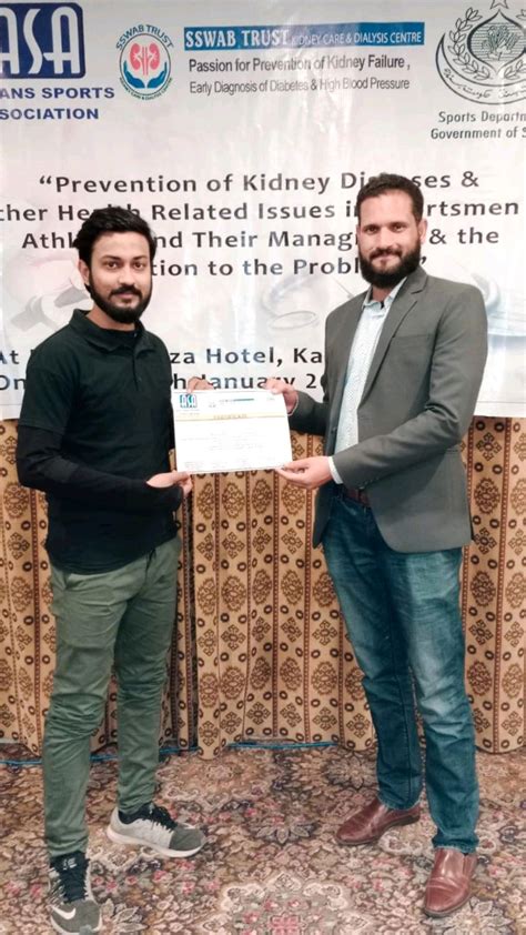 Certification on attending a course on Prevention of kidney diseases ...