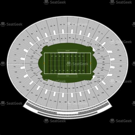 Pasadena Rose Bowl Seating Chart - Educational Chart Resources