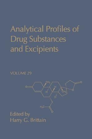 Analytical Profiles of Drug Substances and Excipients : Amazon.in: Books