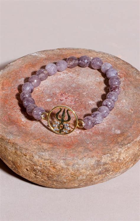 Purple Onyx Trishul Rakhi Bracelet – Zevar King