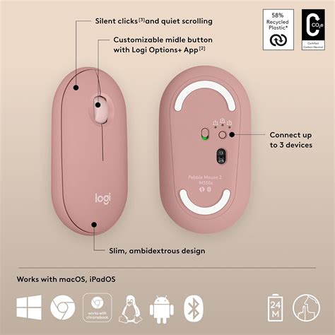 Buy Shop Logitech Pebble Mouse 2 M350s Slim Bluetooth Wireless Mouse ...