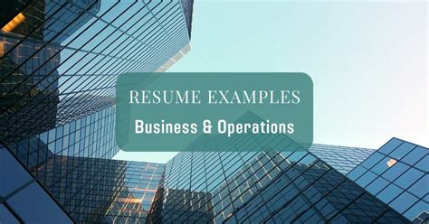 Business Resume Examples 的图像结果