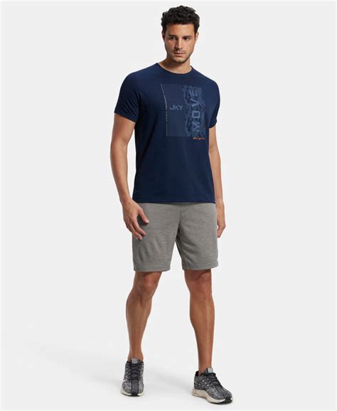 Buy Super Combed Cotton Blend Graphic Printed Round Neck Half Sleeve T ...