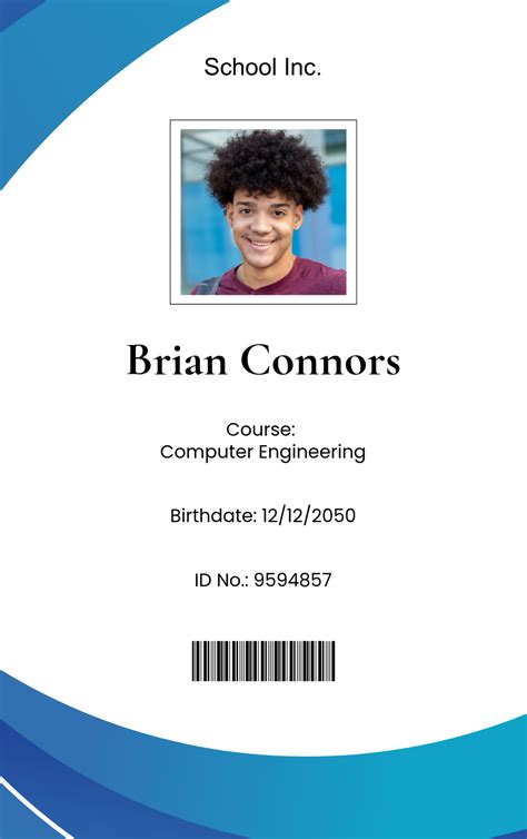 Free Kindergarten Student ID Card Template to Edit Online