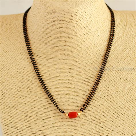 Coral Small Handcrafted Mangalsutra – Zivar Creations