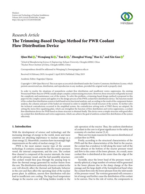 PWR Flow Distribution Device 的图像结果