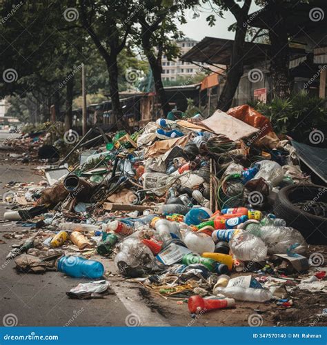Photo of a Pile of Garbage and Trash with Plastic Bottles, Cans, Paper ...