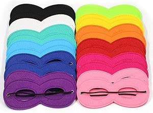 KisSealed 24 Pack Felt Superhero Masks Cosplay Party Eye Masks With ...