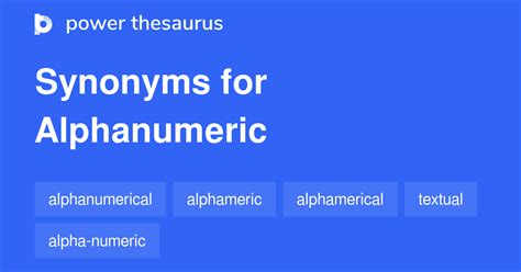 Image result for Alphanumeric Words