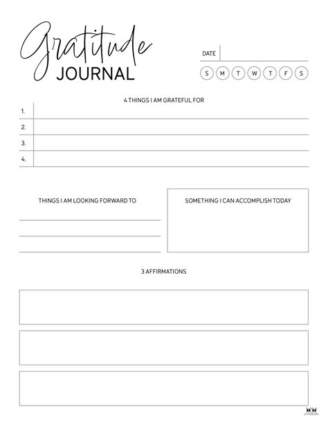 Gratitude Journal Templates - 23 FREE Printables | Printabulls