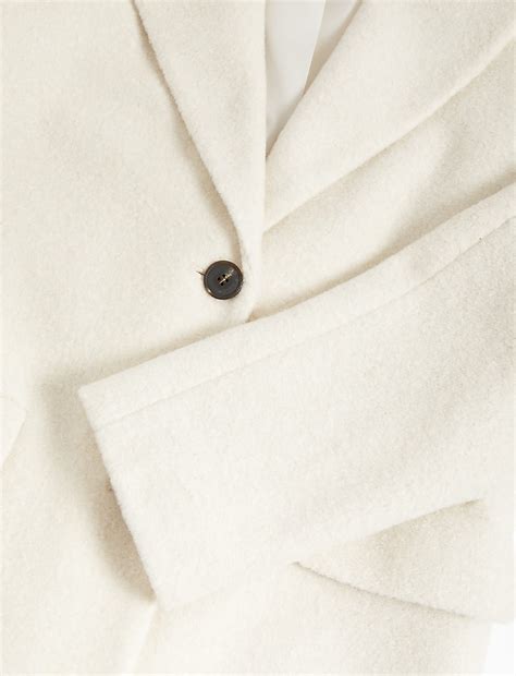 Buy Textured Longline Tailored Coat at Marks & Spencer