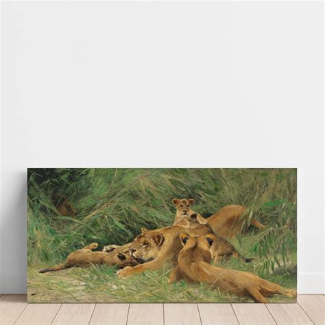 Reproduction tableau | Lions jouant - Wilhelm Kuhnert Toile – Artem Legrand