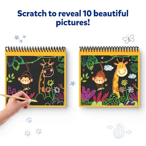 Buy Skillmatics Magical Scratch Art Book - Animals DIY Activity ...