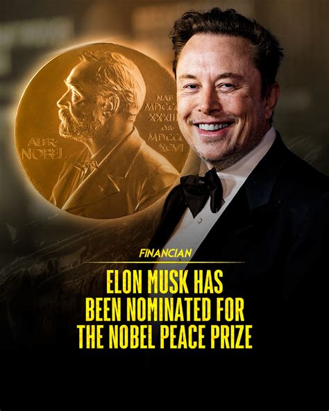 Financian | Elon Musk, the CEO of Tesla and SpaceX, has been nominated ...