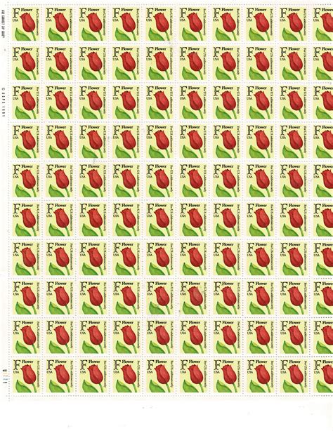 Tulip Flower F(29c) US Postage Sheet of 100 stamps #2517 VF MNH | United States, General Issue ...