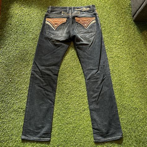 VINTAGE ROBINS JEANS The sparkliest pair of robins I... - Depop