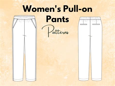 Women's Pull-on Pants Sewing Pattern, Pants Sewing Pattern, Sewing ...