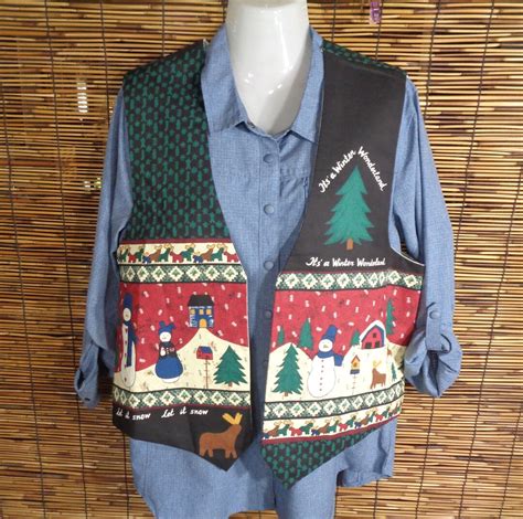 Winter Wonderland Holiday Vest / Christmas Women's Vest / Size XL ...
