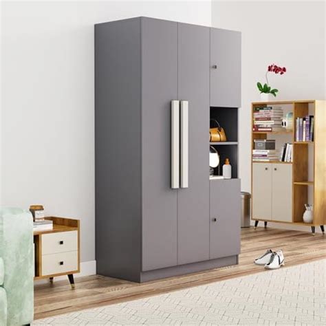 Bniture Wooden Almirah for Clothes, Door for Bedroom, 4 Door Wardrobe ...