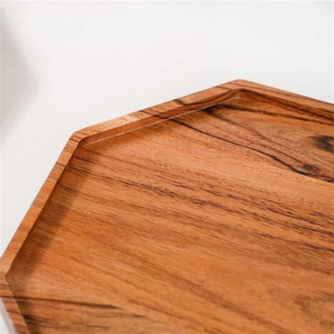 Small Octagon Wooden Serving Platter Online - Premium Platter | Nestasia