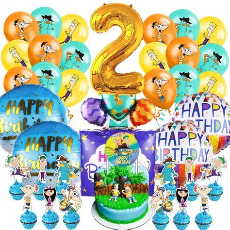 Phineas and Ferb Party Supplies 2nd Decor Kit Balloons Birthday Cake ...