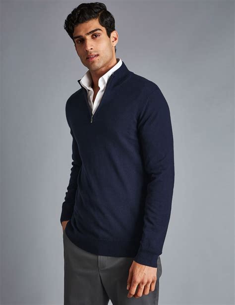 Men’s Half-Zip Jumpers at M&S