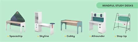 Smartsters Study Table with Storage for Kids, Engineered Wood Table ...