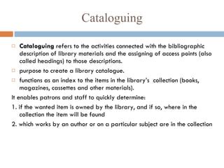 Image result for Cataloguing Tutorials