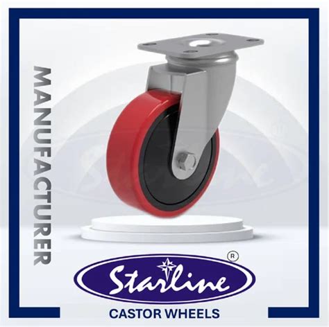 Pu caster Wheel - 4 Inch Nylon Insert With Over Molded Tread Without ...