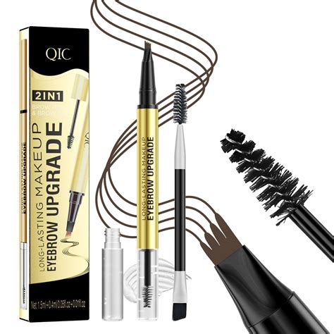Amazon.com : QIC Eyebrow 4 Tip Brow Pencil with Sealing Gel, Microblading Eyebrow Pen ...