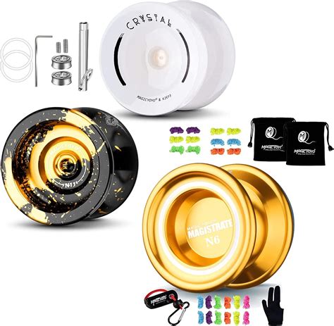 MAGICYOYO Paquete de 3 Yoyos, YoYo N11 negro dorado, no sensible yoyo ...