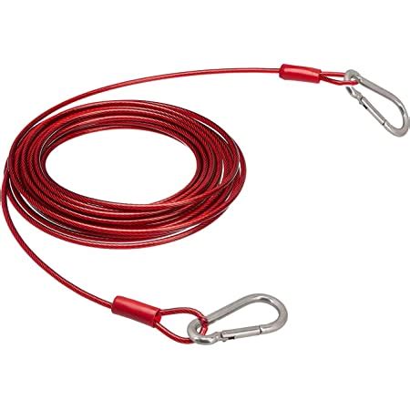 Foodie Puppies Heavy Duty Vinly Coated Aircraft Steel Cable Tie Out ...