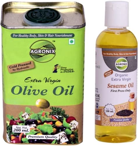 Agronix Pure Hydraulic Cold Press Extra Virgin Combo of Olive ( 200 ML ...
