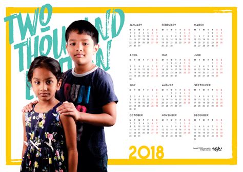 Neighbors kids calendar 2018 | Regin.in