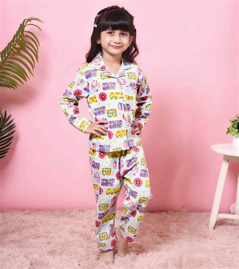 Good Mood Printed Girls Nightsuit Set - KOOCHI POOCHI – koochi Poochi