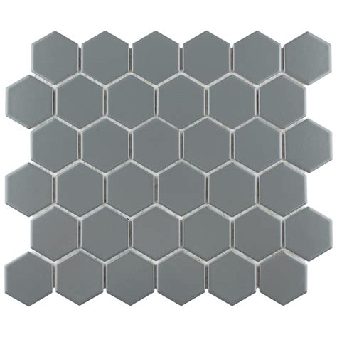 Affinity Tile (Sample) Metro 2 in. Hex Matte Grey 6-in x 6-in Matte ...