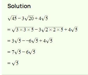 Simplify(b) √45-3√20+4√5(c) √48-√72-√27+√18(d) 3√2+4√64+ 4√2500 +6√8 ...