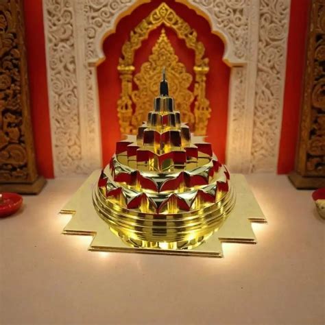 Gold Plated Maha Meru Shree Yantra – Dharmdarshan