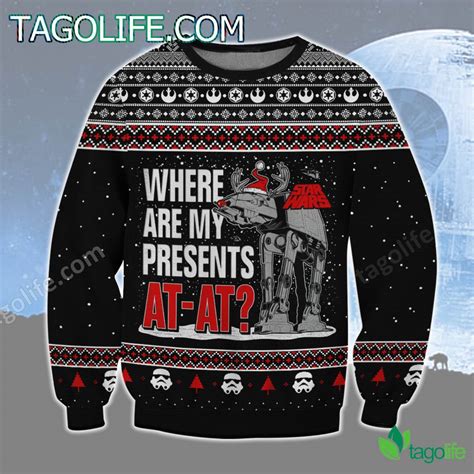 Star Wars Where Are My Presents At At Ugly Christmas Sweater - Tagolife