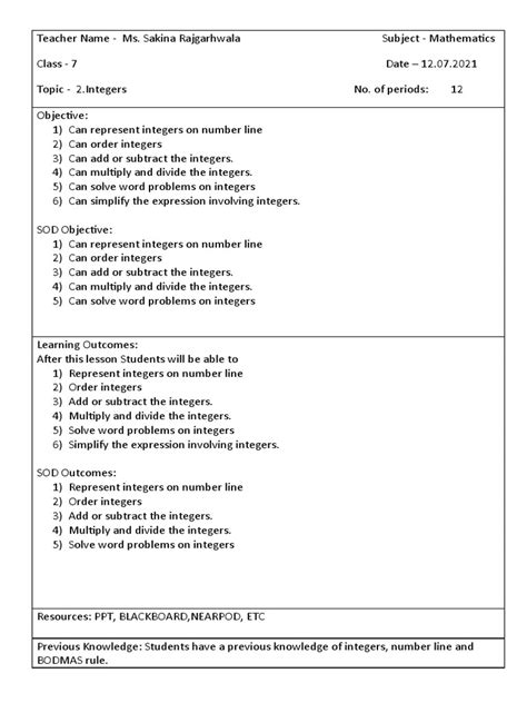 Math Lesson Integer 的图像结果