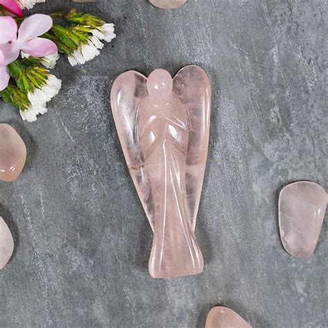 Buy Rose Quartz Crystal Angel of Love Online in India - Mypoojabox.in