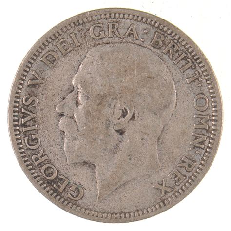 SILVER - Roughly the Size of a Quarter - 1936 Great Britain 1 Shilling ...