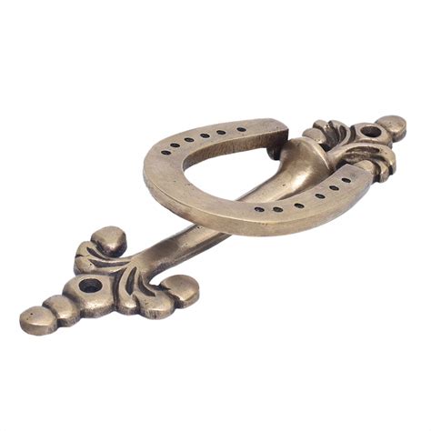 Brass Horse Shoe Door knocker On Long Base Plate