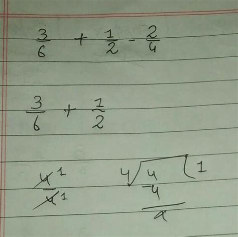 What should be added to (3/6+1/2-2/4) to get 1 - Brainly.in