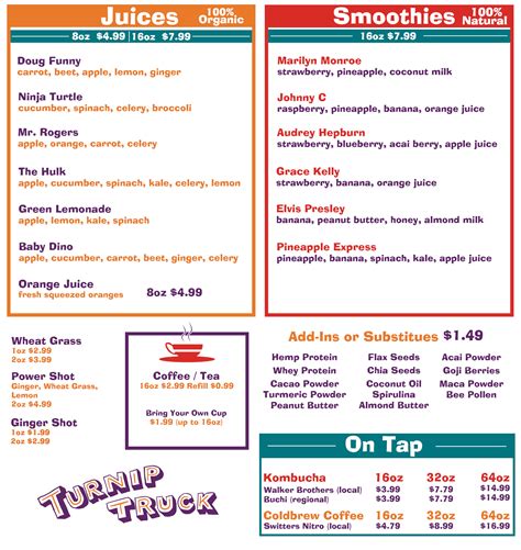 JUICE BAR - The Turnip Truck - Nashville