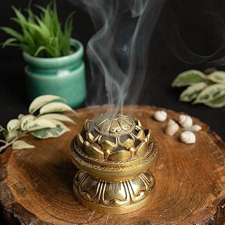 Jaszz Art Brass Antique Design Dhoop Dani Pot | Loban Burner |Bakhoor ...