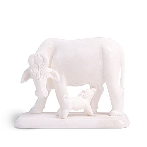 Marble Cow and Calf Statue | Buy Online in India — Handicraft Bazaar