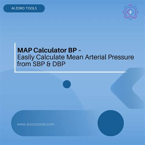 MAP Calculator BP – Easily Calculate Mean Arterial Pressure from SBP & DBP - AI Zoro Tools