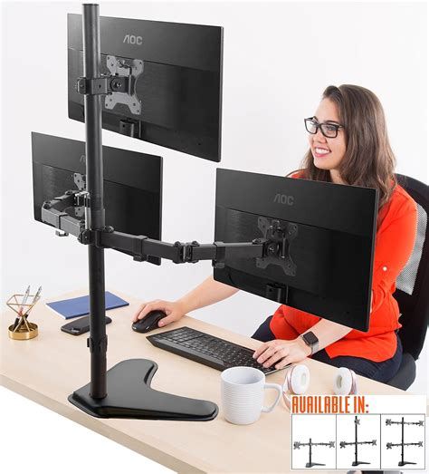 Stand Steady Triple Monitor Desk Stand with Tabletop India | Ubuy